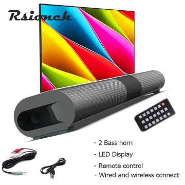 Rsionch Home Theater Soundbar Speakers Wall Mounted TV Sound System Bluetooth Speaker Led Lantern Music Player Support RCA AUX