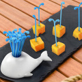 12Pcs/lot Creative Whale Fruit Fork Cake Dessert Salad Sticks Food Picks Cocktail Toothpick Skewer Home Party Acceoosries fourch