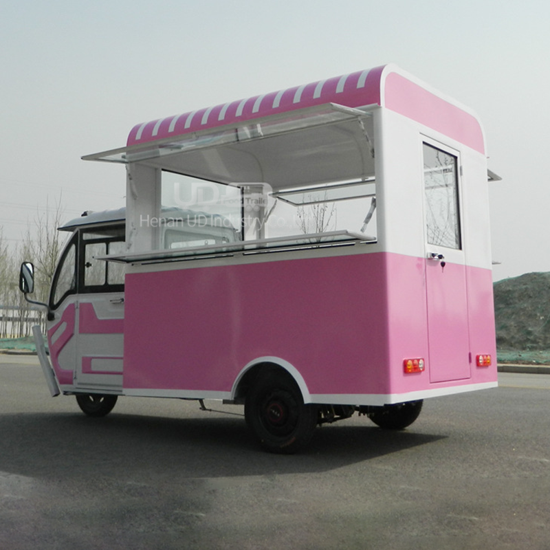 Mobile Mini Electric Food Truck Ice Cream Hot Dog Piaggio Tricycle Vending Cart