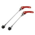 2Pcs Aluminium Alloy Bicycle Front Skewer Wheel Hub Skewers Quick Release Road Mountain Bike Front & Rear Skewer Bolt Lever Axle