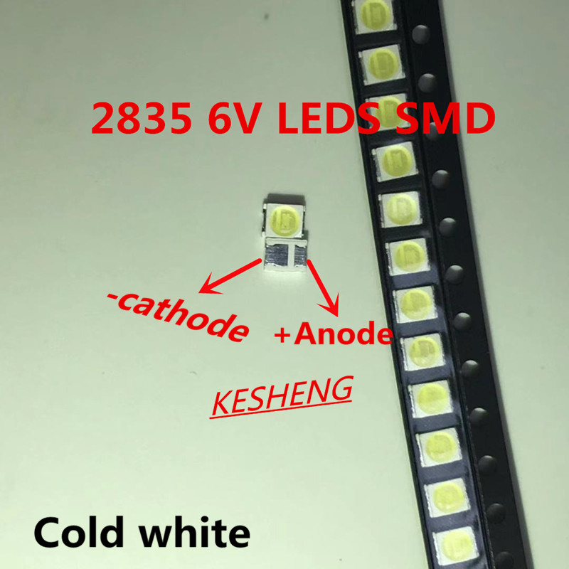 100pz/lotto Jufei 3528 SMD LED 2835 6 V bianco Freddo 96LM Per La TV LCD Retroilluminazione Applicazione