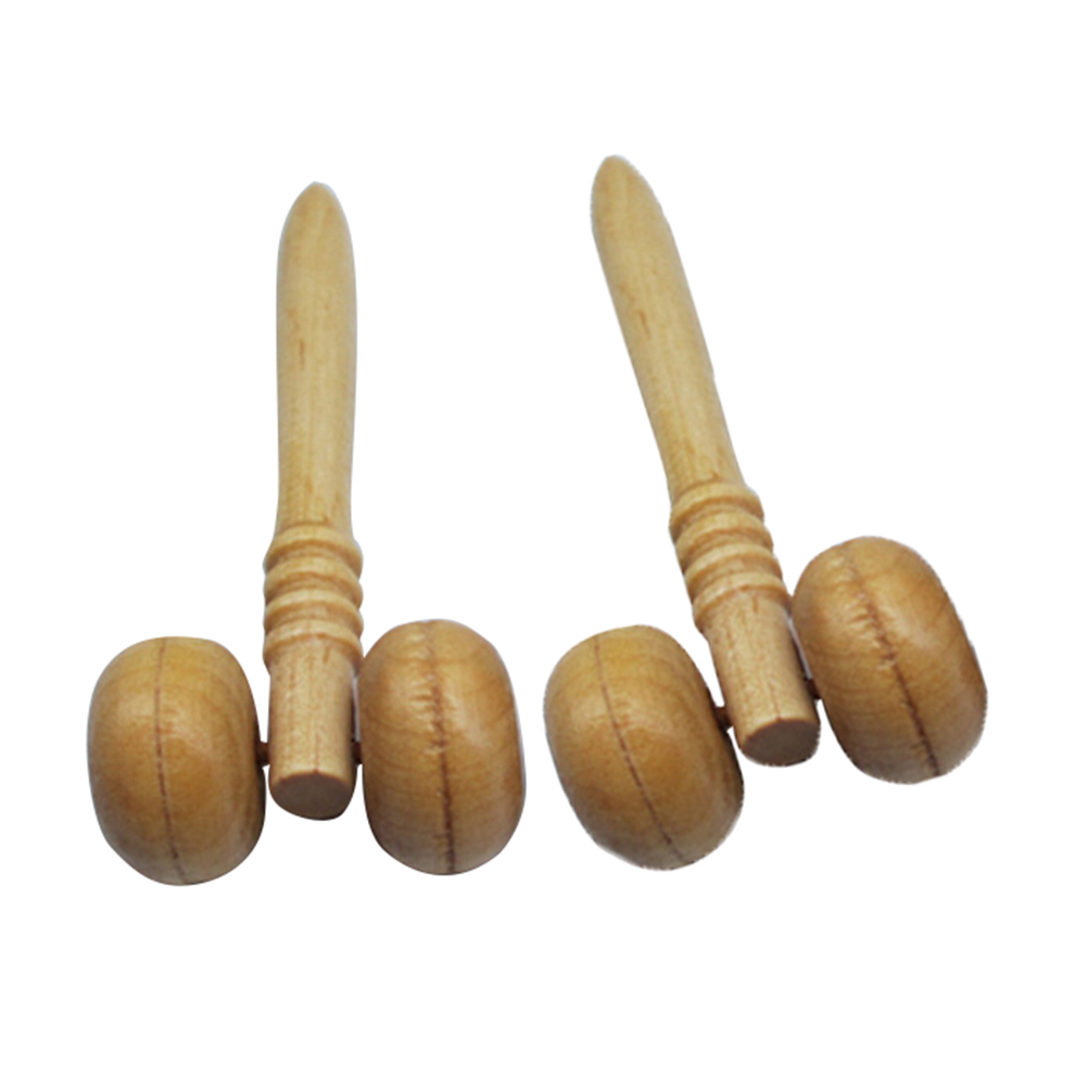 Wooden Eyes Face Roller Massager Primary For Relaxing Neck Chin Massage Wood Color Slimming Tools Health Care Face-lift 1PCS
