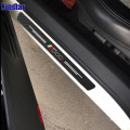 4pcs Carbon Fiber Car Door Sills Guards Sticker For Fiat Panda 500 500x 500l TIPO PUNTO BRAVO