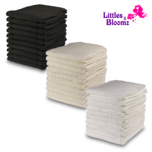 [Littles&Bloomz] 10Pcs Reusable Washable Inserts Boosters Liners For Pocket Cloth Nappy Diaper microfibre bamboo charcoal insert