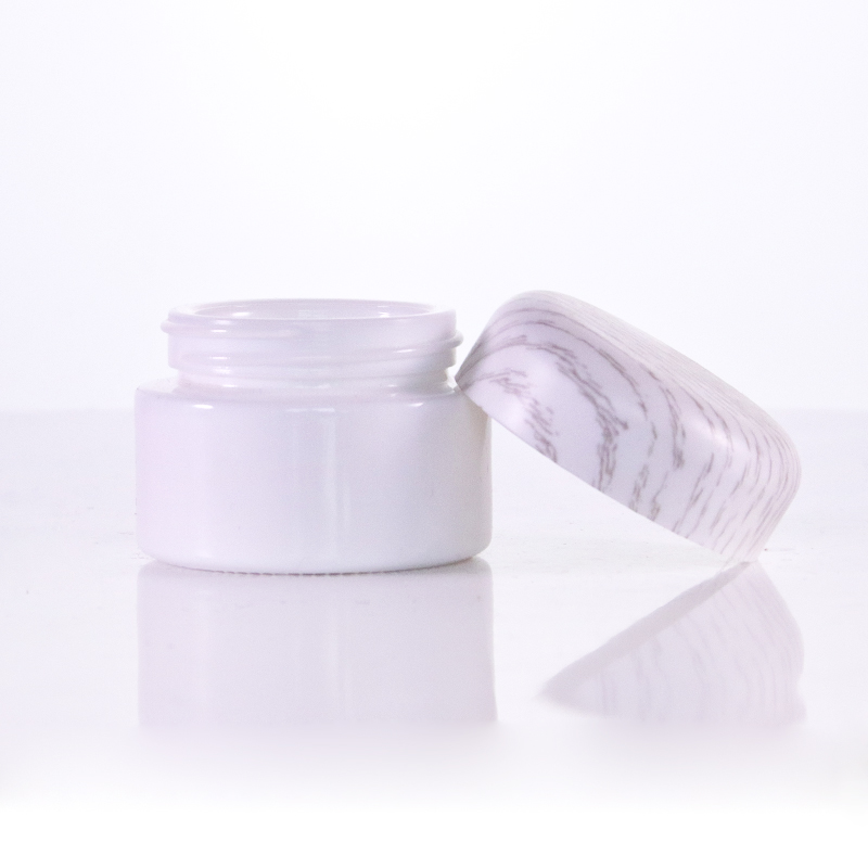 Opal White Jars With Bamboo Press Type Cap2 Jpg