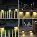 8 pcs/lot Solar Powered LED Deck Lights Step Stairs Fence Lamps Staircase Light Waterproof Path Garden Landscape Lighting 2020