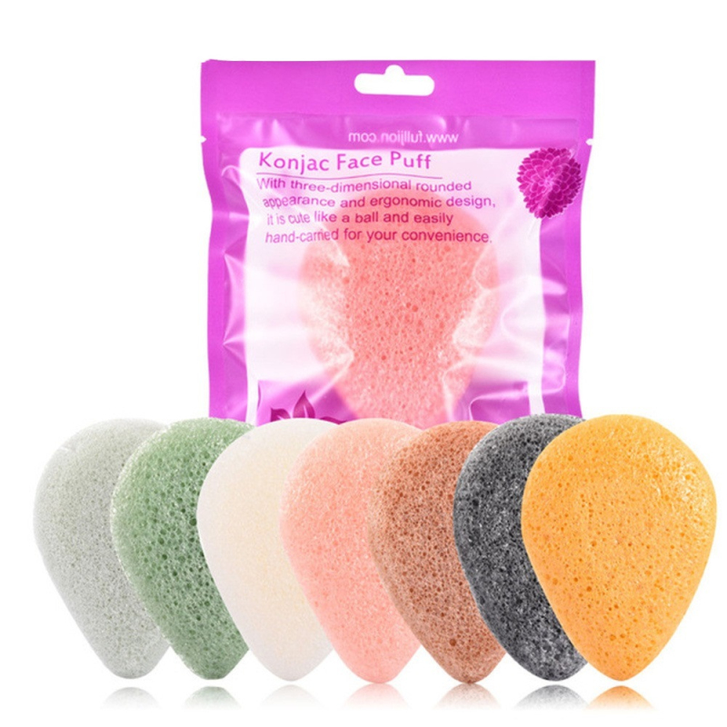 1 Pcs Natural And Clean Konjac Face Wash Exfoliating Sponge Facial Cleanser Makeup Remover Tool Cosmetic Puff Shipped Randomly