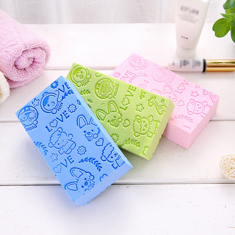 4 Colors Baby Bath Sponge Soft Body Care Cleaning Child Bath Brushes Sponge Cotton Rubbing Body Shower Accessories Hot Sale