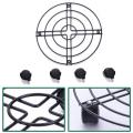 NEW Round Flower Plant Pot Tray Wrought Iron 4 Wheels Heavy Planter Flowers Pot Mover Trolley Plate Stand Holder Garden Decor