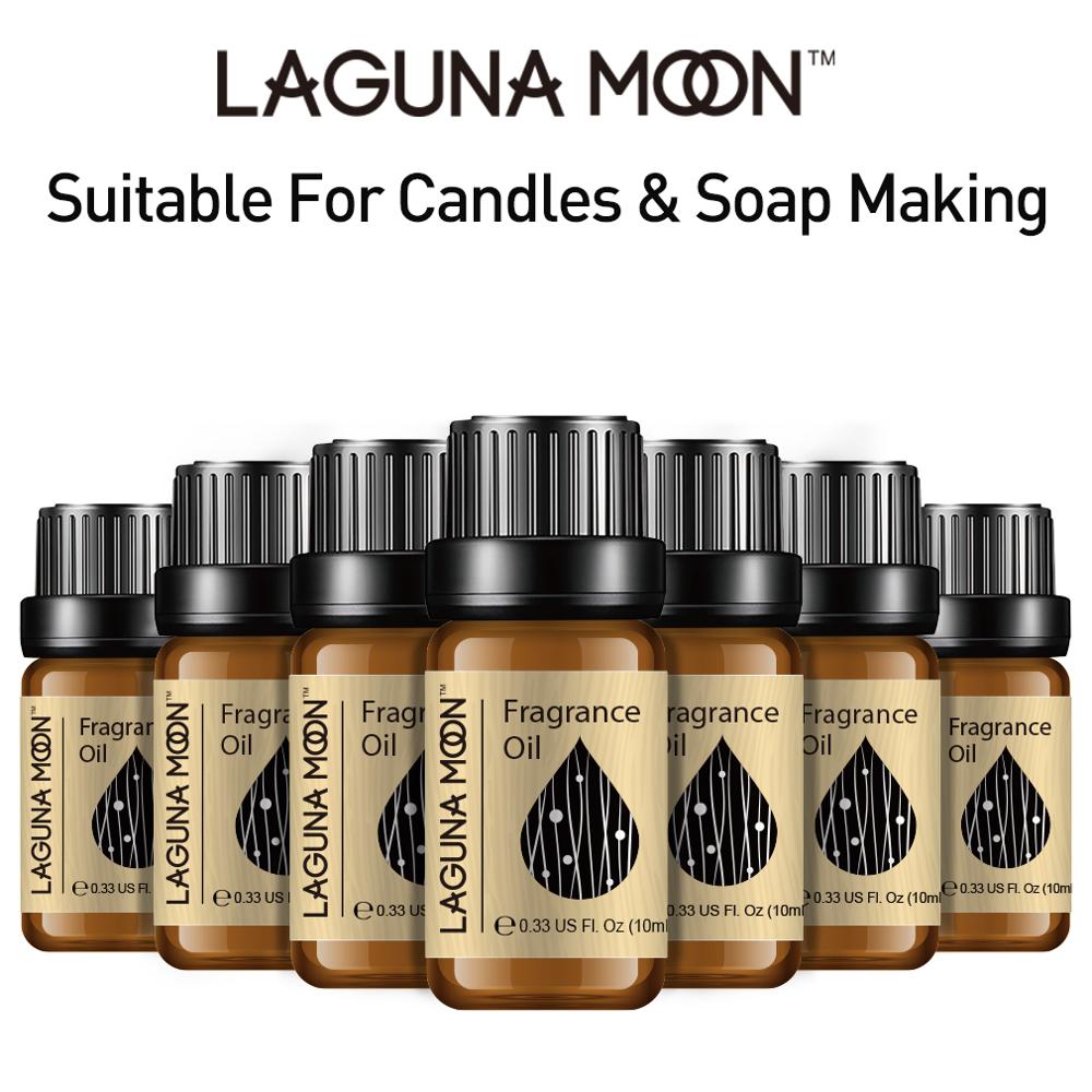 Lagunamoon 10ml Mango Fragrance Oil Fresh Linen Baby Powder Bubble Gum Strawberry White Musk Natural Plant Oil