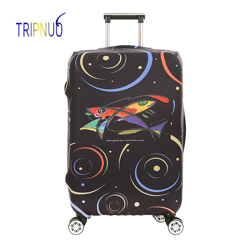 TRIPNUO Leaves Thickest Elastic Luggage Cover Zipper Suit For 18-32 inch Trunk Case Travel Suitcase Protective Covers