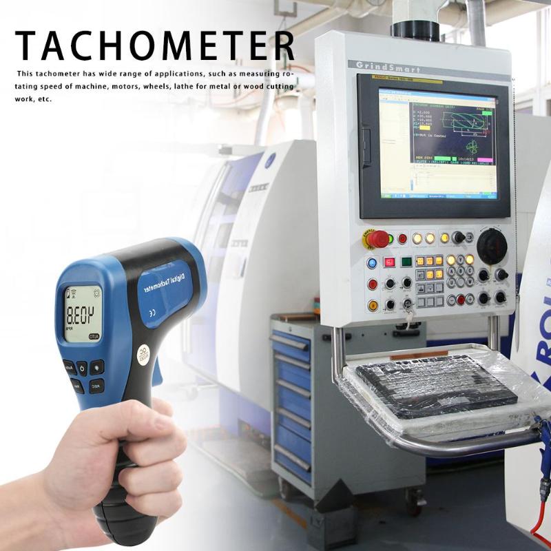 TL-900 Tachometer Digital LCD Tachometer Laser Non-Contact Tach Range 2.5-99999RPM Motor Speed Meter Tools