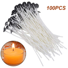 100Pcs Cotton Candle Wicks Smokeless Wicks Candle Oil Lamps DIY Candles Making Supplies Candle Accessories Wax Core