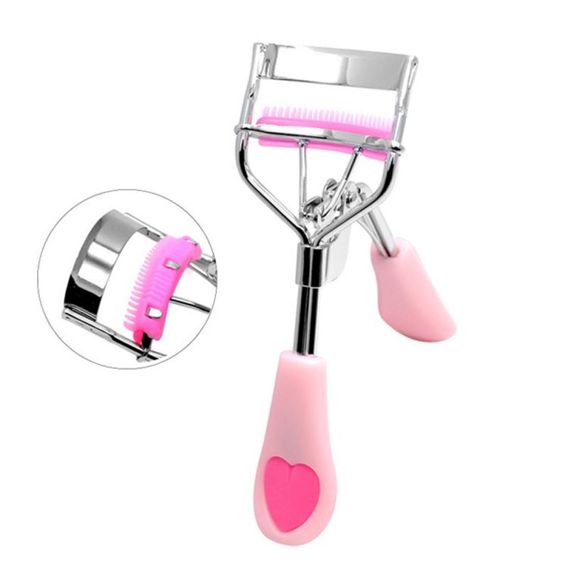 1Pcs Lady Professional Eyelash Curler With Comb Tweezers Curling Eyelash Clip Cosmetic Eye Beauty Tool Maquillaje