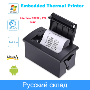 58mm Mini Thermal Parallel POS Receipt Printer Embedded Tickets Printer Interface RS232 / TTL Use With 5v-9v For Arduino Android