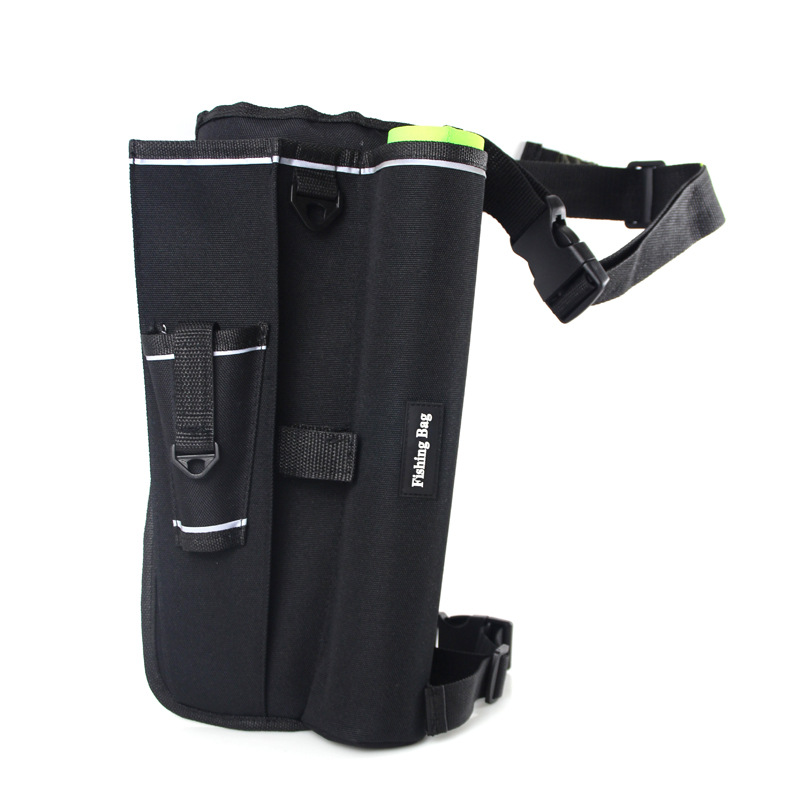 Multi-Purpose Fishing Tackle Bag Adjustable Waist Bag Fishing Bag Portable Fishing Equipment Set Bag Black 348g