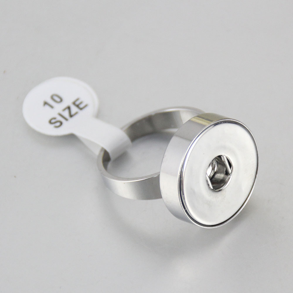 New JZ0018 Simple 316L stainless steel snap rings 4 size fit 18MM snap buttons DIY fittings wholesale