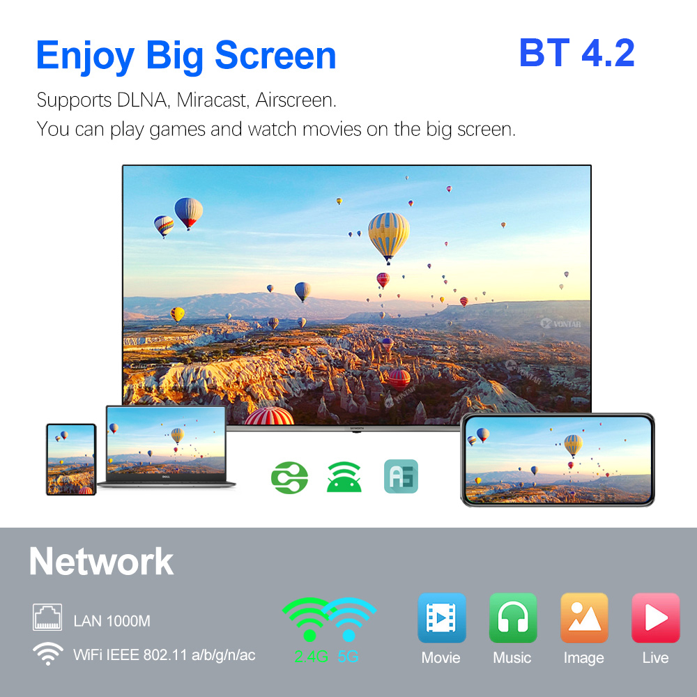 TOX1 Android 9.0 Smart TV Box 4GB 32GB Amlogic S905X3 5G Dual Wifi 1000M Support BT 4.2 4K Media Player Dolby Atmos Audio TVBox