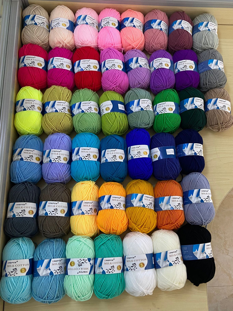 TPRPYN 50g/pc 95M Milk Cotton Yarn Baby yarn for Knitting Hand Knitted Blanket Sweater Scarf Doll Crochet Yarn wool thread line