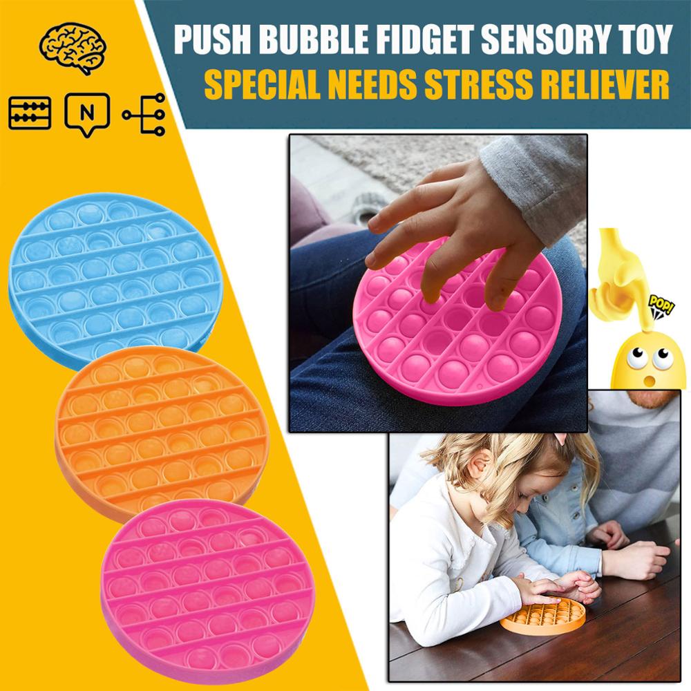 Adult Kids Funny Antistress Toys Push Bubble Fidget Sensory Toy Autism Special Needs Stress Reliever Toys Squishy Aнтистресс