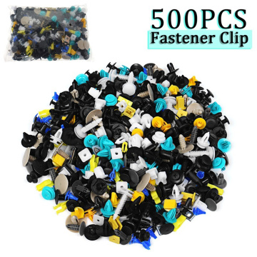 500/200pcs Automotive Plastic Rivet Car Fender Bumper Interior Trim Push Pin Clips Kit Car Accessories