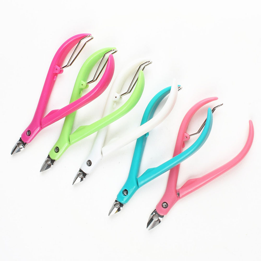 Nail Art Nipper Stainless Steel Rainbow Tweezer Clipper Dead Skin Remover Scissor Plier Pusher Manicure Pedicure Tools