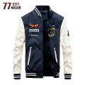 77City Killer 2020 New Leather Jacket Men Windbreaker Motorcycle Patchwork Baseball Jackets Male Fleece Warm Faux Leather Jacket