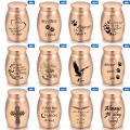 Rose Gold Engravable Cremation Mini Urns for Pet/ Human Ashes Casket Funeral Urn Loss of Love Stainless Steel Cremation Jar