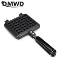 DMWD Mini non-stick waffle maker sandwich iron bakeware Gas baking muffin mold tool suitable for household DIY breakfast machine