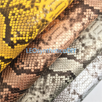 1PC 21X29CM Metallic Python Faux Leather Fabric, Synthetic Leather Sheets, PU Leather For Making Bows LEOsyntheticoDIY T419A