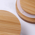 4Pcs Bamboo Lids Reusable Mason Jar Canning Caps Non Leakage Silicone Sealing Wooden Covers for Canning Drinking Bottles Covers