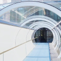 Airport Curved Plain White Dimming Glass Building