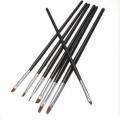 7 Pc/Set Nail Art Brush Pen Flat Drawing Paint Tips Clean Dust Builder Acrylic UV Gel Varnish Extension Design Tools Dropship