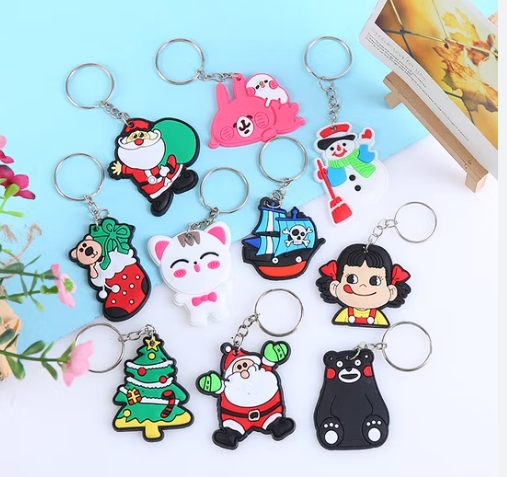 Cute Emoji Pendant soft pvc Key Ring filling machine