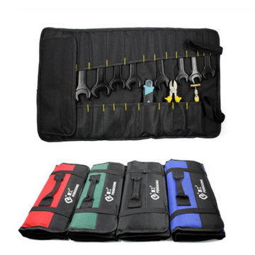 Multifunction Oxford Cloth Folding Wrench Tool Bag Roll Storage Pocket Tools Pouch Instrument Case Tool Organizer