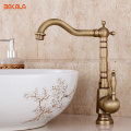 Antique mixer tap kitchen faucet copper hot and cold fashion bathroom faucet basin rotating faucets GZ-8105