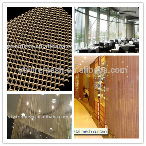 Colored metallic curtain/wire mesh curtain for decoration