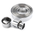 14pcs/set Stainless Steel Dumplings Wrappers Cutter Maker Tools Cake Moulds Mousse Ring Round Stainless Steel Cookie Molds Set