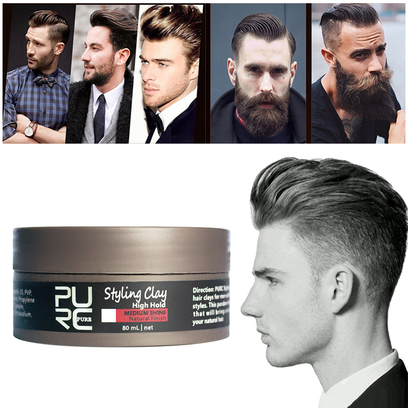 Men Original Clay Hair Coloring Hair Wax Styling Hair High Hold Low Shine Clay Hair Men Styling Products Styling Cream 1pcs