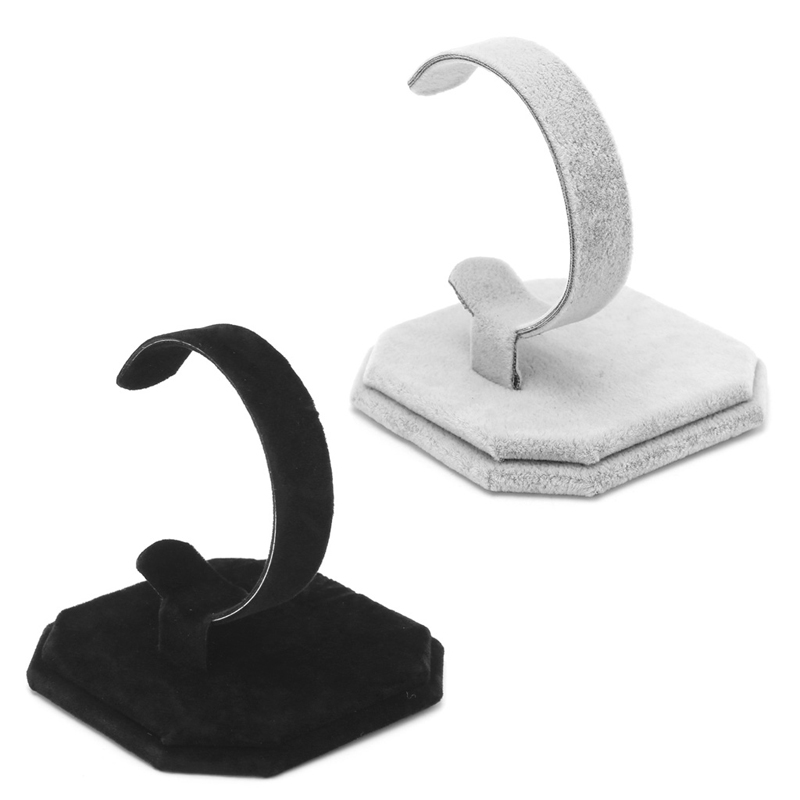 Jewelry Display Velvet C Type Design Jewelry Bracelet Bangle Watch Display Rack Stand Holder New