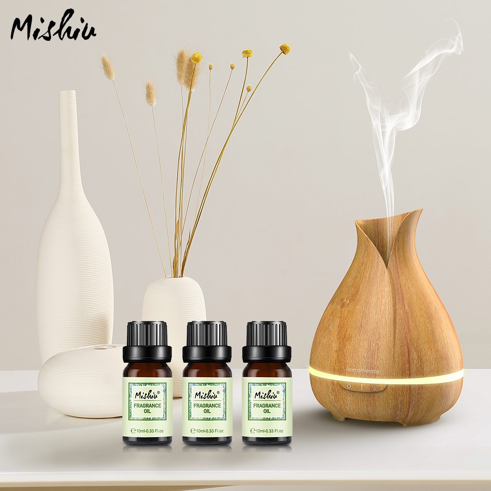 Mishiu 100% Pure Fragrance Oil Mandarin Parma Violet Mango Freesia Apple Fresh Peach Aromatherapy Diffusers Air Freshening 10ML