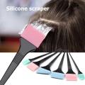 6pcs Professional Hair Dyeing Brush Hair Coloring Comb Set Plastic Handle Silicone Dyeing Brush Hairdressing Tools Accessories