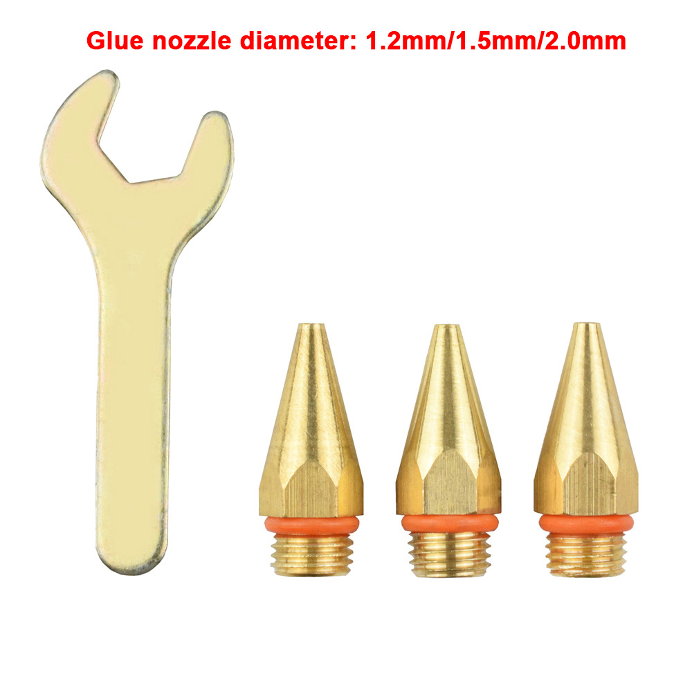 NEWACALOX Large Diameter Hot Melt Glue Gun Nozzle 1.5x55mm 2.0x38mm 3.0x38mm 3PCS/lot High Quality Steel Material