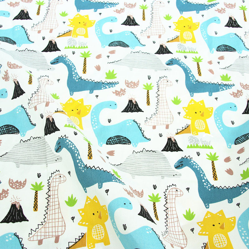 Dinosaurs Printed 100% Cotton Fabric For Making Dresses Cushions Blanket Sewing Baby Child Bed Sheet Textile