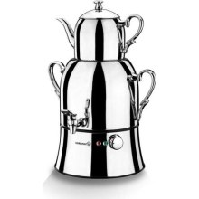 KORKMAZ Nosta Mega Inox / chrome electric turkish teapot, tea maker, samovar, kettle A334 - Fast Shipping