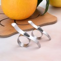 2pcs Stainless Steel Oranges Lemon Peeler Grapefruit Citrus Fruit Peel Remover Props For Kitchen Gadget Pack