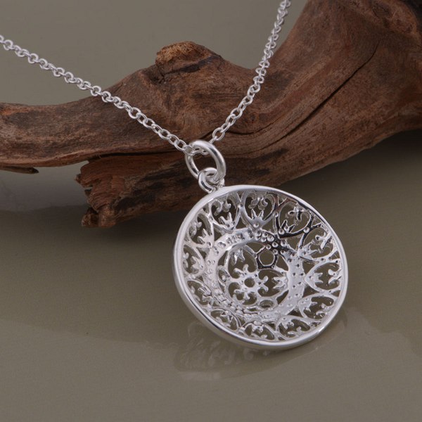 wholesale High quality silver plated Fashion jewelry chains necklace pendant WN-1245