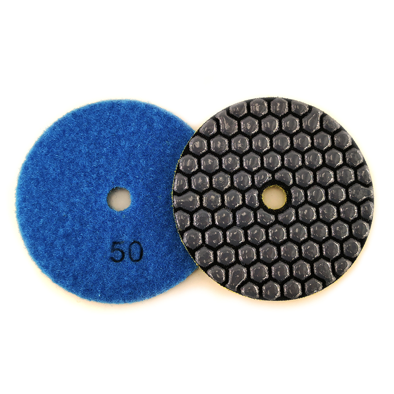 RIJILEI 7 Pcs 100mm Dry Polishing Pad 4 Inch Sharp Type Diamond Polishing Pads For Granite Marble Sanding Disc For Stone