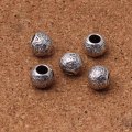 10pcs/lot Tibetan Silver 4.5mm Big Hole Spacer Beads Handmade Metal Barrel Charm Metal Beads DIY Jewelry Making Beading Findings