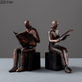 Vintage Figurines Imitation Metal Figure Statue Decoration Resin Scholar Sculpture Crafts Living Room Furnishing Home Decoration